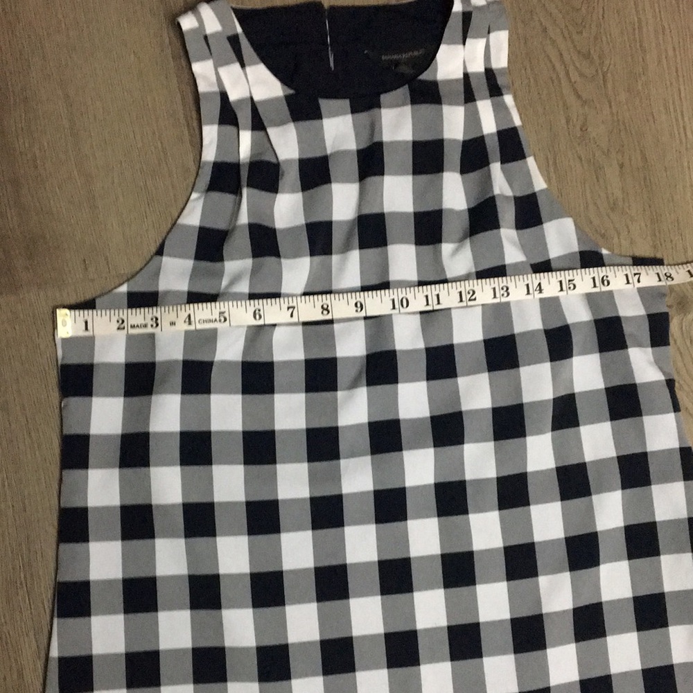 Banana Republic Womens Black and White Checkered Women Top (Size S) - Picture 10 of 14